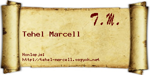 Tehel Marcell névjegykártya